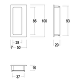 Art. 850-06 Flush Pull - Flush Pulls - Quincalux