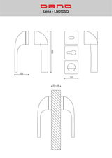 Lena Lever - Lever Handle - Orno Design