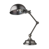 Brooklyn Pharmacy Adjustable Dome Table Lamp - 7 Inch - Gunmetal - Lighting - Industville