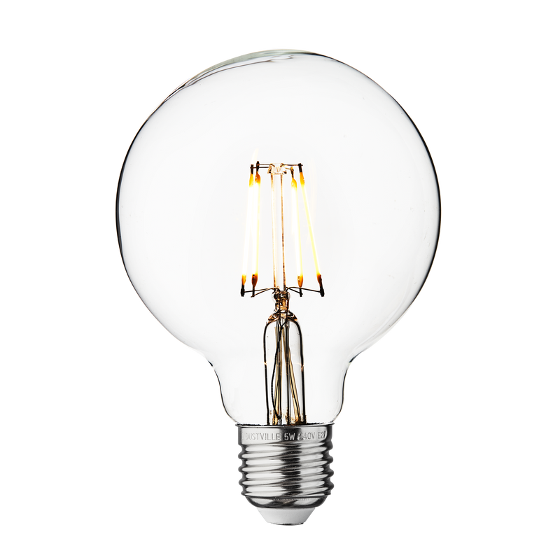 Vintage LED Edison Bulb 5W E27 Small Globe G95 Orno Design